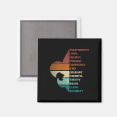 Cool Retro Vintage Style Scouting Law  マグネット (正面/裏面)