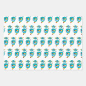 Cool Robot Boys Birthday ラッピングペーパーシート (正面3)