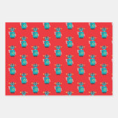 Cool Robot Boys Birthday ラッピングペーパーシート (正面2)