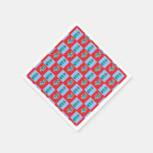 Cool Robot Pattern Boys Birthday スタンダードカクテルナプキン (角)