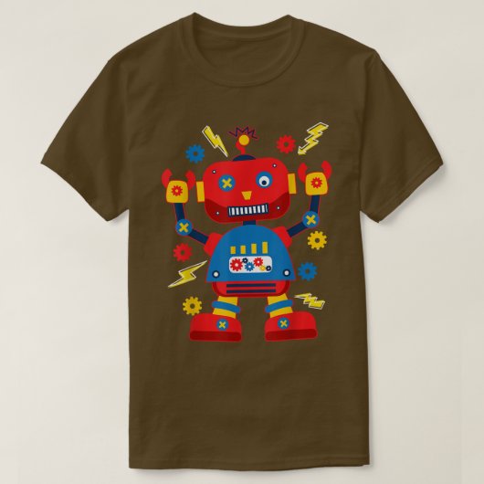 Cool Robotics Engineer Robot Kids  Tシャツ (デザイン正面)