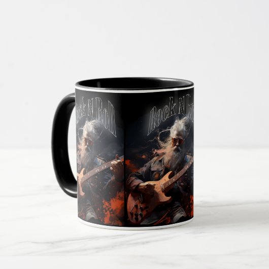 Cool  Rock N Roll Guitarist マグカップ (正面左)