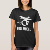 Cool Roll Model _ Funny Handicapped Person Wheelch Tシャツ (正面)