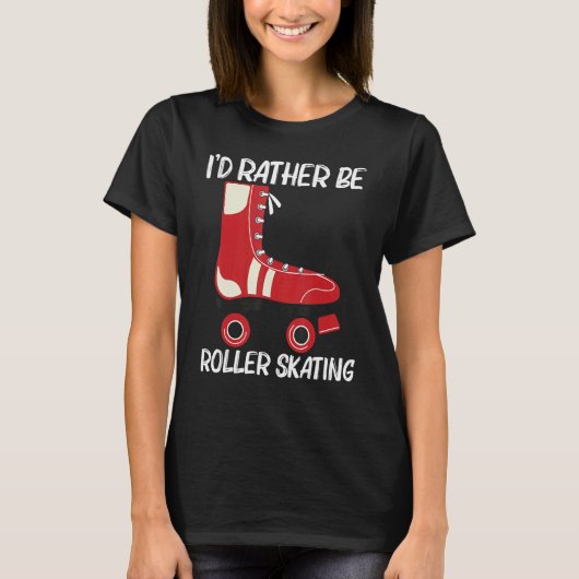 Cool Roller Skating For Men Women Recreational Spo Tシャツ (正面)