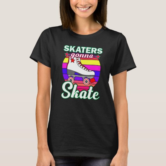 Cool Roller Skating For Men Women Roller Derby Dis Tシャツ (正面)
