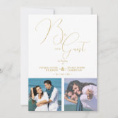 Cool Romantic 2 Multi Photos Be Our Guest Wedding 招待状 (正面)