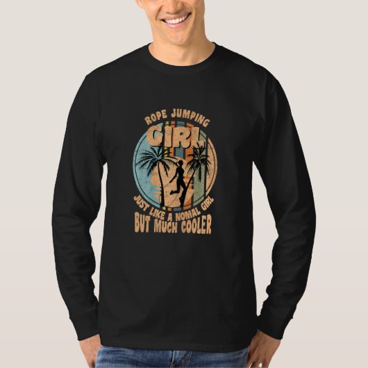 Cool Rope Jumping Girl Quote Vintage Tシャツ (正面)