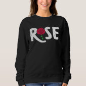 Cool Rose Simple Line Rose スウェットシャツ (正面)
