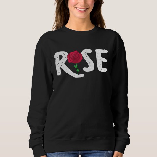 Cool Rose Simple Line Rose スウェットシャツ (正面)