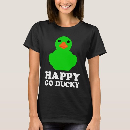 Cool Rubber Duck Lover Lucky Ducky Quack Cute Anim Tシャツ (正面)