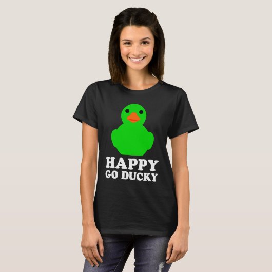 Cool Rubber Duck Lover Lucky Ducky Quack Cute Anim Tシャツ (正面フル)