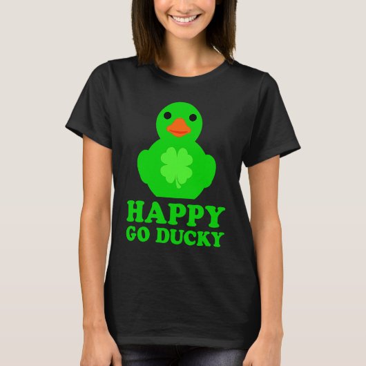 Cool Rubber Duck Lover Lucky Go Ducky Funny St Pat Tシャツ (正面)