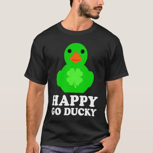 Cool Rubber Duck Lover Lucky Go Ducky Funny St Pat Tシャツ (正面)