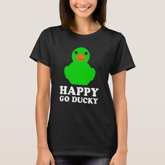 Cool Rubber Duck Lucky Ducky Quack Cute Animal Gra Tシャツ (正面)
