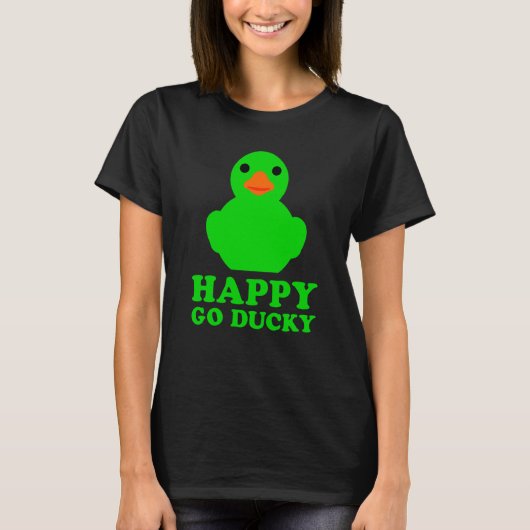 Cool Rubber Duck Lucky Ducky Quack Cute Animal Gra Tシャツ (正面)