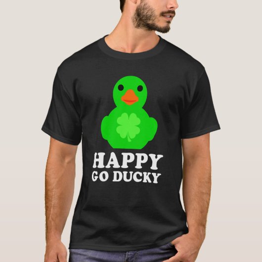 Cool Rubber Duck Lucky Go Ducky St Patrick's Day   Tシャツ (正面)
