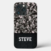 Cool Rugged Camo Name Men's Stylish Case-Mate iPhoneケース (裏面)