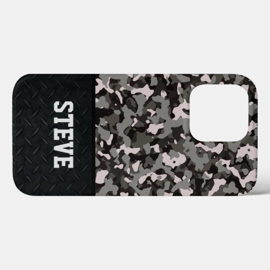 Cool Rugged Camo Name Men's Stylish Case-Mate iPhoneケース (裏面 (横))