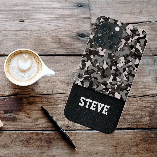 Cool Rugged Camo Name Men's Stylish Case-Mate iPhoneケース