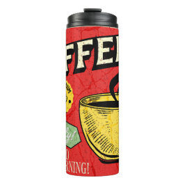 Cool rustic vintage coffee mug Red background タンブラー