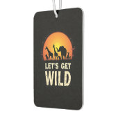 Cool Safari Design For Men Women Kids Safari Anima カーエアーフレッシュナー (左)