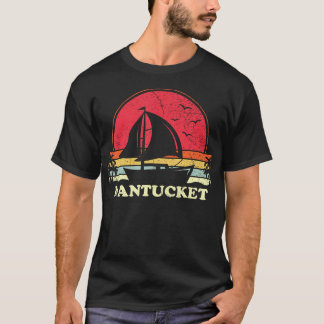 Cool Sailboat Vintage Boat Sailor Ma Nantucket Sai Tシャツ