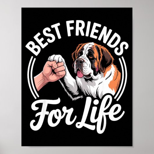 Cool Saint Bernard Costume For Men Women St. Berna ポスター (正面)