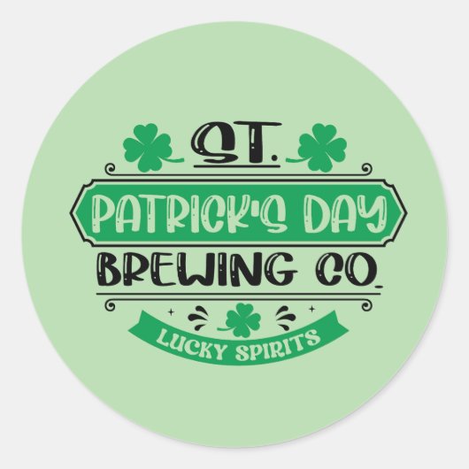 Cool Saint Patrick's Day brewing company  ラウンドシール (正面)