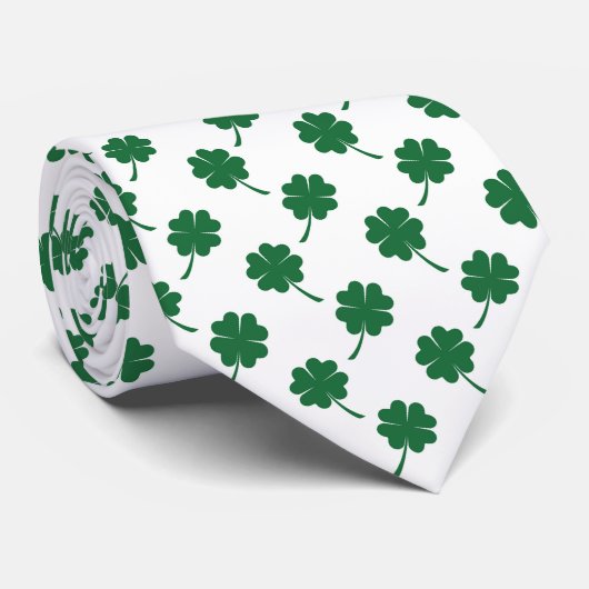 Cool Saint Patrick's Day four leaf clover  ネクタイ (ロール)