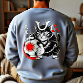 Cool Samurai Cat Soccer For Anime & Art Lovers スウェットシャツ