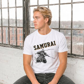 Cool Samurai Ink Wash Painting Japanese Warrior Tシャツ
