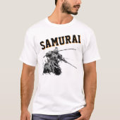 Cool Samurai Ink Wash Painting Japanese Warrior Tシャツ (正面)