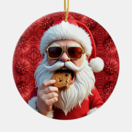 Cool Santa Claus セラミックオーナメント