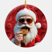 Cool Santa Claus セラミックオーナメント (裏面)