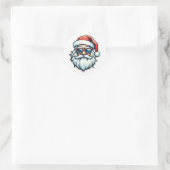 cool santa claus ラウンドシール (バッグ)