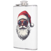 Cool Santa Claus Face Retro Sunglasses Christmas M フラスク (左)
