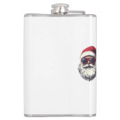 Cool Santa Claus Face Retro Sunglasses Christmas M フラスク (裏面)