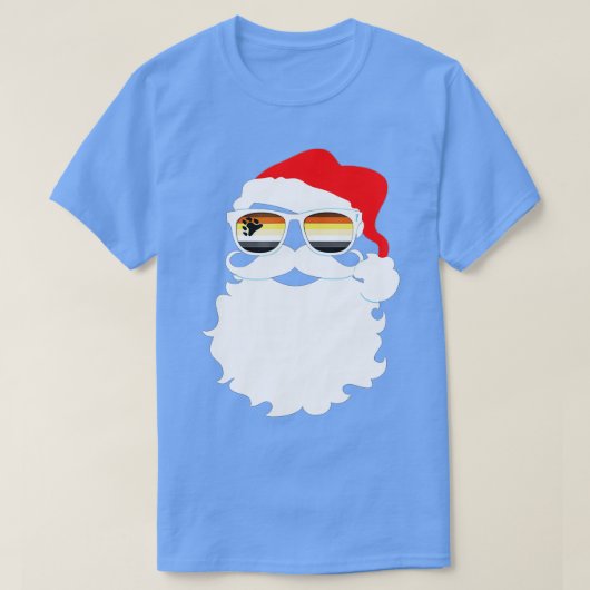 Cool Santa Claus Gay Bear Pride Flag Sunglasses  Tシャツ (デザイン正面)