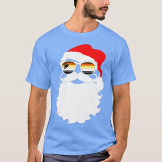Cool Santa Claus Gay Bear Pride Flag Sunglasses  Tシャツ