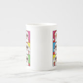 Cool Santa Claus Pop Art with Sunglasses - Retro C ボーンチャイナマグカップ (正面)