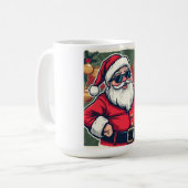 Cool Santa Claus with Trendy Sunglasses コーヒーマグカップ (正面左)