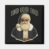 Cool Santa In Black Hat Sungles Graphic  マグネット (正面)