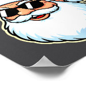 Cool Santa In Black Hat Sungles Graphic 2  ポスター (角)