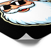 Cool Santa In Black Hat Sungles Graphic 2  ポスター (角)
