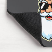 Cool Santa In Black Hat Sungles Graphic 2  マウスパッド (コーナー)