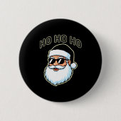 Cool Santa In Black Hat Sungles Graphic 2  缶バッジ (正面)