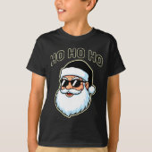 Cool Santa In Black Hat Sungles Graphic 2  Tシャツ (正面)