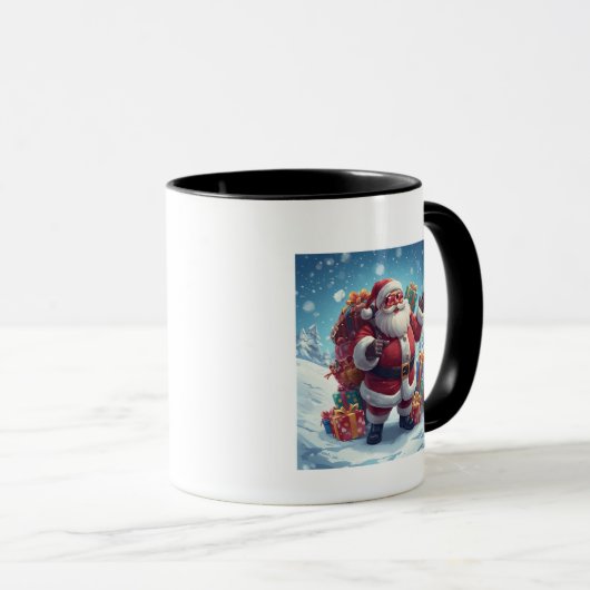 Cool Santa Mug – Festive Fun with Holiday Vibes マグカップ (正面右)