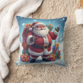 Cool Santa Pillow – Festive Charm for Cozy Spaces クッション (ブランケット)