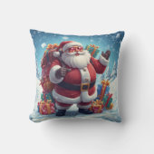 Cool Santa Pillow – Festive Charm for Cozy Spaces クッション (正面)